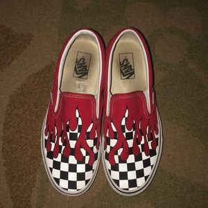 Vans Slip-On Checker Flame Red